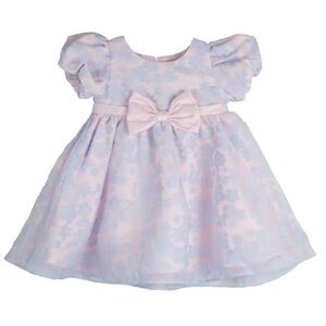 NWT! Rare Editions Baby Girl Floral Organza Dress w Diaper Cover, 18MO